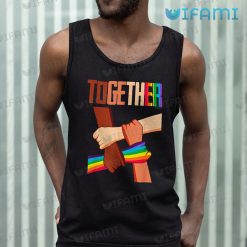 LGBT Shirt Social Justice Together Rainbow Hand LGBT Tank Top