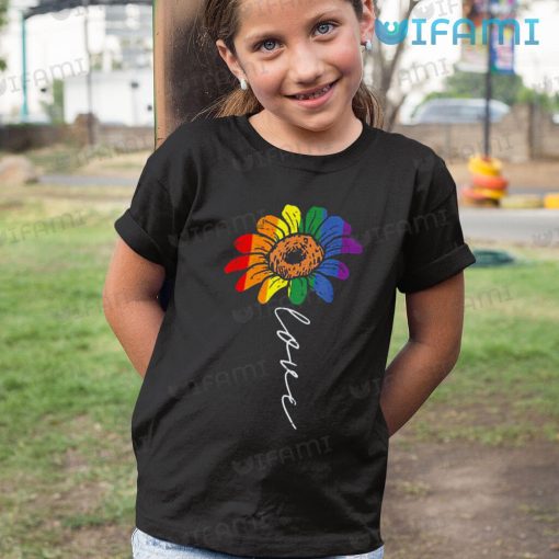 LGBT Shirt Sunflower Love Rainbow Flag LGBT Gift