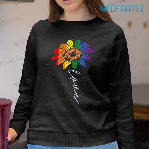 LGBT Shirt Sunflower Love Rainbow Flag LGBT Gift