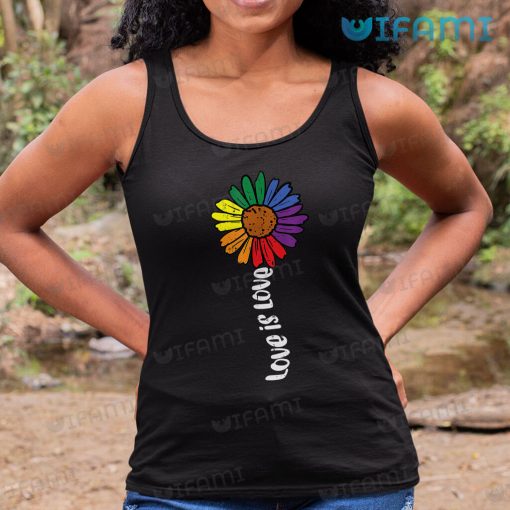 LGBT Shirt Sunflower Rainbow Love Is Love LGBT Gift