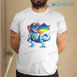 LGBT Shirt T Rex Dinosaur Rainbow Cloak LGBT Gift