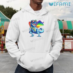 LGBT Shirt T Rex Dinosaur Rainbow Cloak LGBT Hoodie