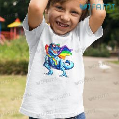 LGBT Shirt T Rex Dinosaur Rainbow Cloak LGBT Kid Shirt