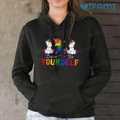 LGBT Shirt Unicorn Dabbing Dare To Be Yourself LGBT Gift