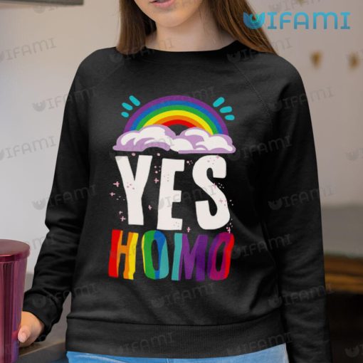 LGBT Shirt Yes Homo Rainbow LGBT Gift