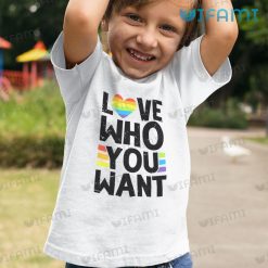 LGBT T Shirt Love Who You Want LGBT Kid Shirt