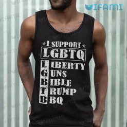 LGBTQ Tshirt Liberty Trump I Support LGBTQ Tank Top