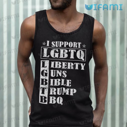 LGBTQ Tshirt Liberty Trump I Support LGBTQ Gift