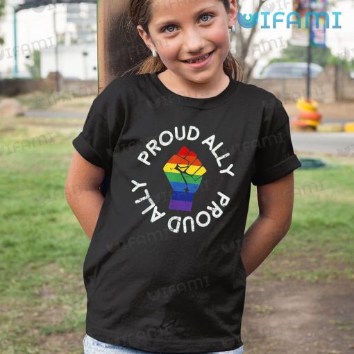 LGBTQ Tshirt Proud Ally Fist Symbol LGBTQ Gift