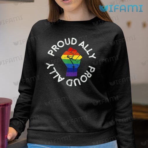 LGBTQ Tshirt Proud Ally Fist Symbol LGBTQ Gift