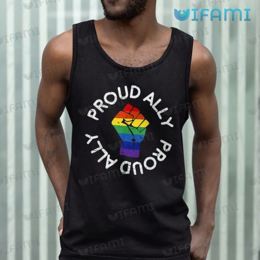 LGBTQ Tshirt Proud Ally Fist Symbol LGBTQ Gift
