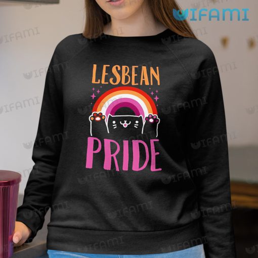 Lesbian Shirt Cute Cat Lesbean Pride Flag Lesbian Gift