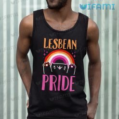 Lesbian Shirt Cute Cat Lesbean Pride Flag Lesbian Tank Top