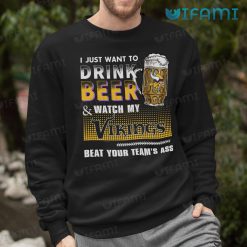Minnesota Vikings Shirt Drinking Beer Watch My Vikings Sweashirt