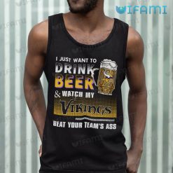 Minnesota Vikings Shirt Drinking Beer Watch My Vikings Tank Top