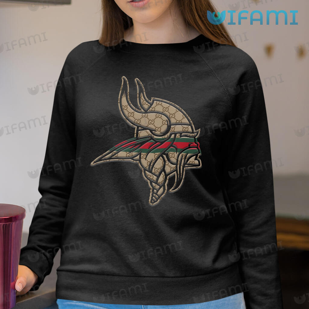 Minnesota Vikings Shirt Gucci Texture Logo Vikings Gift