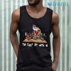 Minnesota Vikings Shirt Horror Characters You Cant Sit With Us Vikings Tank Top