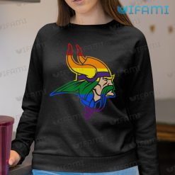 Minnesota Vikings Shirt LGBT Color Logo Vikings Sweashirt
