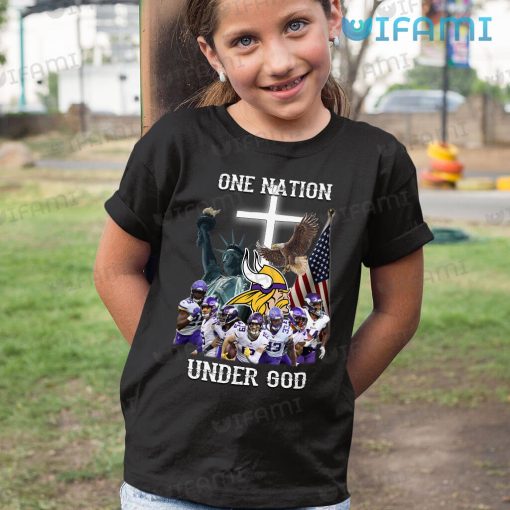 Minnesota Vikings Shirt One Nation Under God Vikings Gift