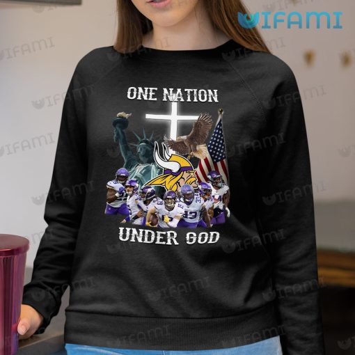 Minnesota Vikings Shirt One Nation Under God Vikings Gift