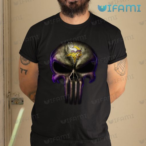 Minnesota Vikings T-Shirt Punisher Skull Logo Vikings Gift