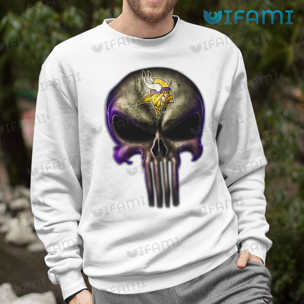 Minnesota Vikings T-Shirt Punisher Skull Logo Vikings Gift