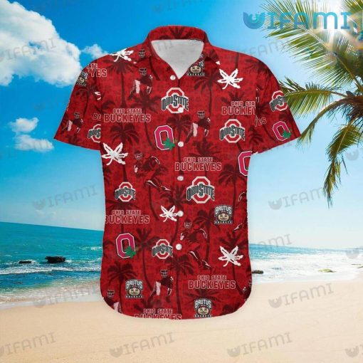 OSU Hawaiian Shirt Football Player Logo History Ohio State Buckeyes Gift