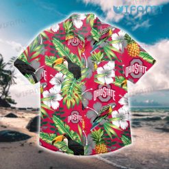 OSU Hawaiian Shirt Pineapple Toco Toucan Bird Ohio State Buckeyes Gift