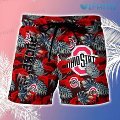 OSU Hawaiian Shirt Stress Blessed Obsessed Ohio State Buckeyes Short