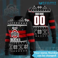 Ohio State Christmas Sweater Big Logo Custom Ohio State Buckeyes Gift