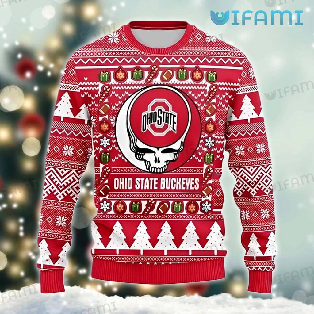 Unique Ohio State Ugly Sweater for Grateful Dead Fans
