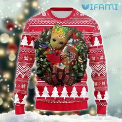Ohio State Christmas Sweater Groot Football Wreath Ohio State Buckeyes Gift