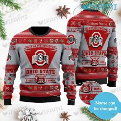 Ohio State Christmas Sweater Logo History Custom Ohio State Buckeyes Gift