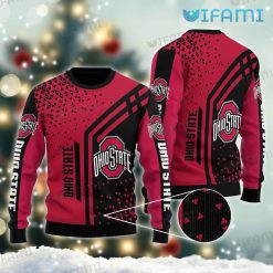 Ohio State Christmas Sweater Triangle Pattern Ohio State Buckeyes Gift