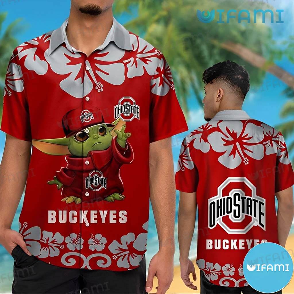 Ohio State Hawaiian Shirt Baby Yoda Logo Ohio State Buckeyes Gift