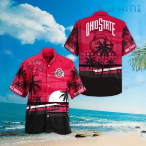 Ohio State Hawaiian Shirt Coconut Mascot Logo Ohio State Buckeyes Gift