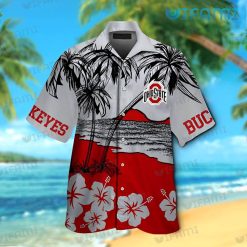 Ohio State Hawaiian Shirt Summer Coconut Tree Ohio State Buckeyes Gift