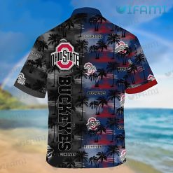 Ohio State Hawaiian Shirt Sunset Dark Coconut Ohio State Buckeyes Present Back