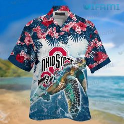 Ohio State Hawaiian Shirt Turtle Beach Tropical Flower Custom Ohio State Buckeyes Gift 2