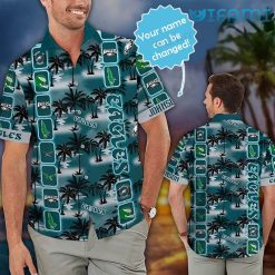 Personalized Eagles Hawaiian Shirt Coconut Tree Philadelphia Eagles Gift