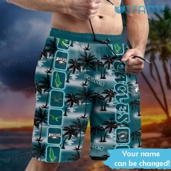 Personalized Eagles Hawaiian Shirt Coconut Tree Philadelphia Eagles Short