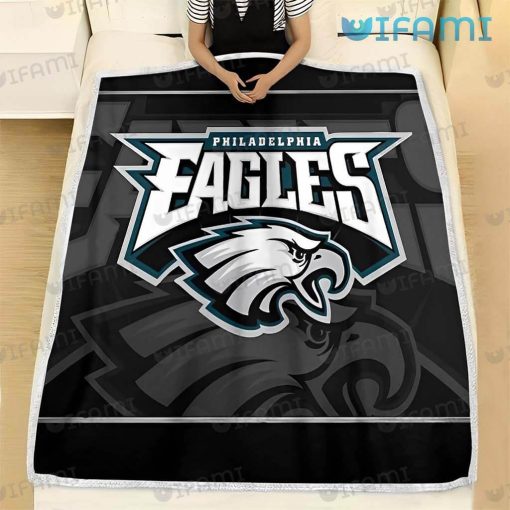 Philadelphia Eagles Blanket Black Logo Eagles Gift