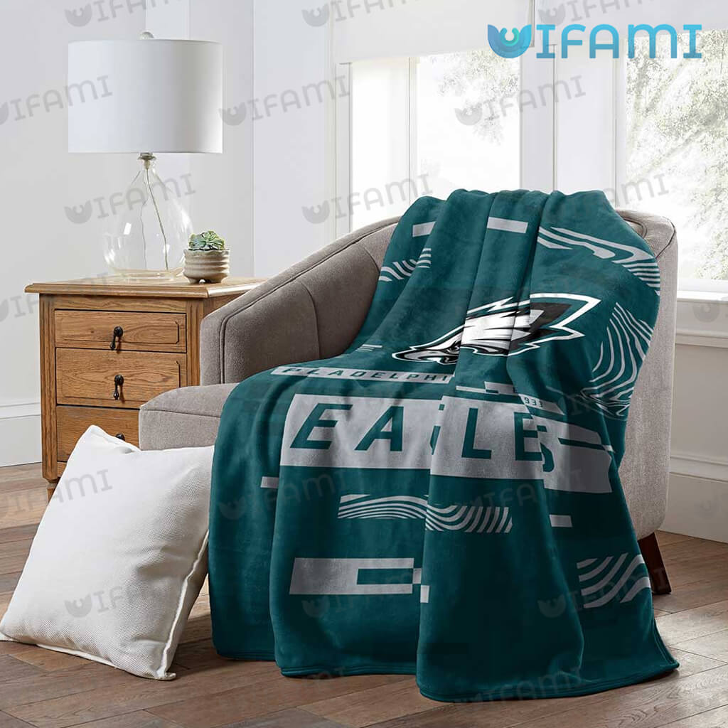 Philadelphia Eagles Football Fleece Blanket with New Logo Est 1933 Northwest