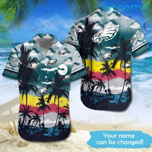 Philadelphia Eagles Hawaiian Shirt Cloud Coco Beach Custom Philadelphia Eagles Gift