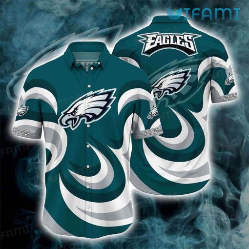 Philadelphia Eagles Hawaiian Shirt Green White Logo Philadelphia Eagles Gift