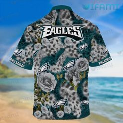 Philadelphia Eagles Hawaiian Shirt Rose Leopard Unique Philadelphia Eagles Present Back