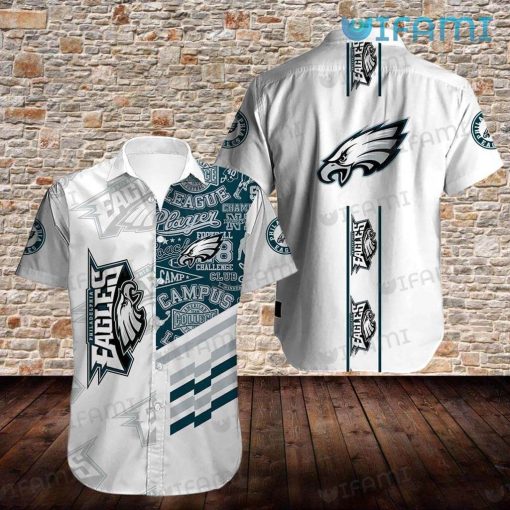 Philadelphia Eagles Hawaiian Shirt White Green Classic Philadelphia Eagles Gift