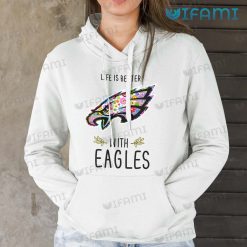 Philadelphia Eagles Shirt Logo Floral Life Is Better With Eagles Gift