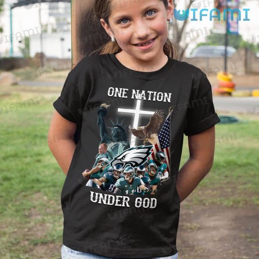 Philadelphia Eagles Shirt One Nation Under God American Flag Eagles Gift