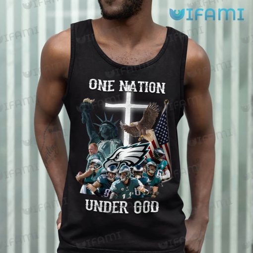 Philadelphia Eagles Shirt One Nation Under God American Flag Eagles Gift